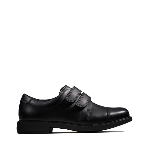Clarks Boys Scala Skye Kid School Shoes Black | USA-2640578